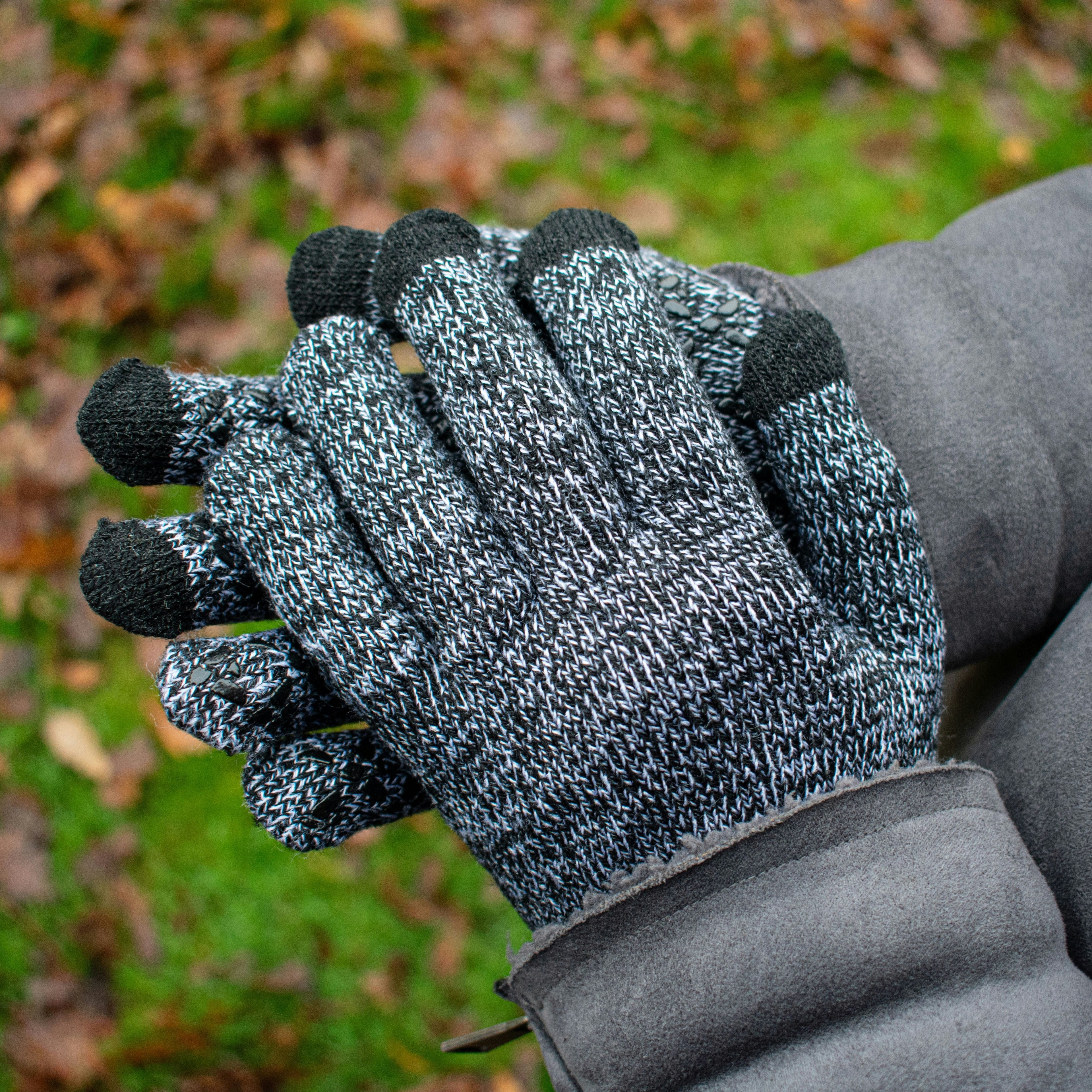 Fingertip Blue Winter Gloves