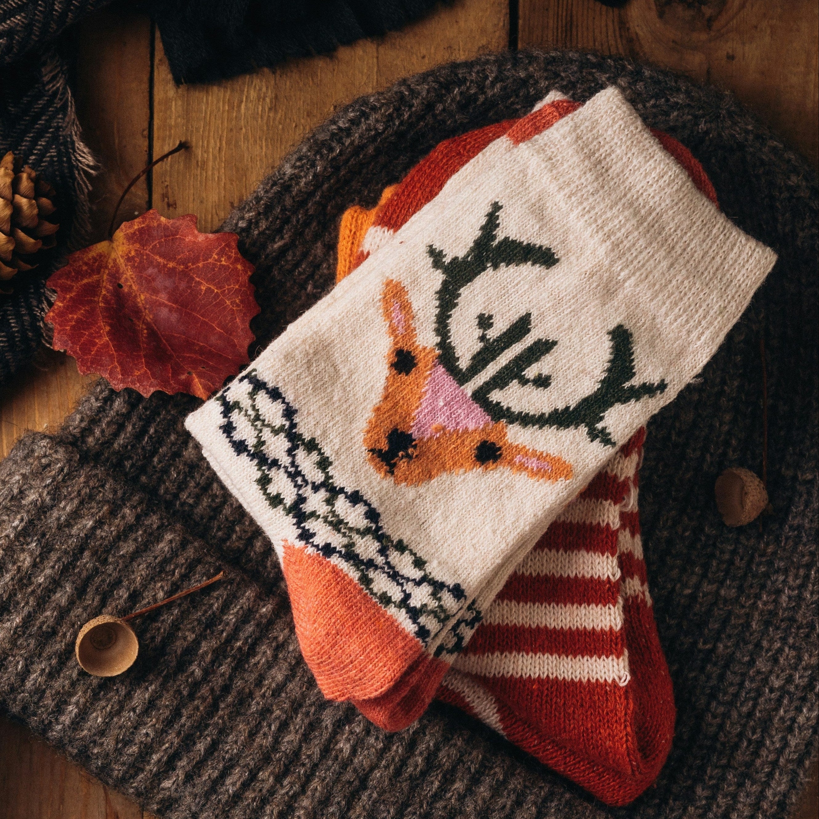Charming Reindeer Socks